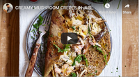 CREAMY MUSHROOM CREPES IN JUST 15 MINUTES