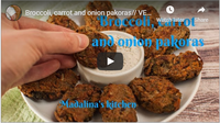 Broccoli, carrot and onion pakoras\/\/ VEGAN\/\/ Gluten free, oil f