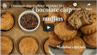 Chocolate chip muffins\/\/ VEGAN\/\/ Oil free\/\/ Sugar free