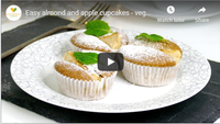 Easy almond and apple cupcakes - vegan