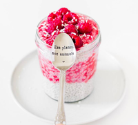 Raspberry Chia Pudding | Vegan