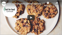 easy vegan flourless oatmeal chocolate chip cookies | hot for f