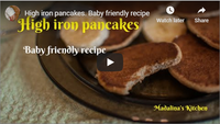 High iron pancakes. Baby friendly recipe