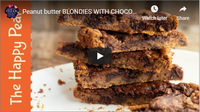 Peanut butter BLONDIES WITH CHOCOLATE CHIPS - vegan - The Food 