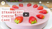 Vegan strawberry cheese cake \u2013 high in protein and easy to make
