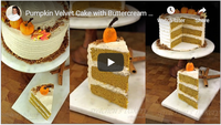 Pumpkin Velvet Cake with Buttercream Spice Icing