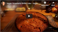Vegan Strawberry Skillet Cake - Vegan For Life