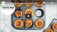 vegan deep dish pepperoni pizza muffins | hot for food
