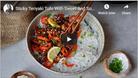 Sticky Teriyaki Tofu With Sweet And Sour Sauce (Vegan Recipe)