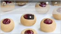 Peanut Butter &amp; Jam Thumbprint Cookies | No-Bake, Vegan, Paleo