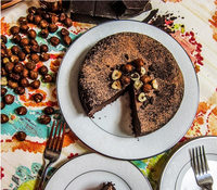 Vegan Hazelnut Flourless Chocolate Cake
