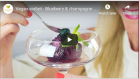 Vegan sorbet - Blueberry &amp; champagne (3 ingredients, no churn)